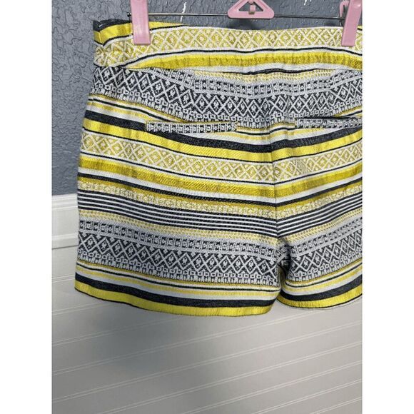 Loft Ann Taylor Women's Multicolored Striped Tasseled Belted Casual Short Size 4 - Picture 6 of 7